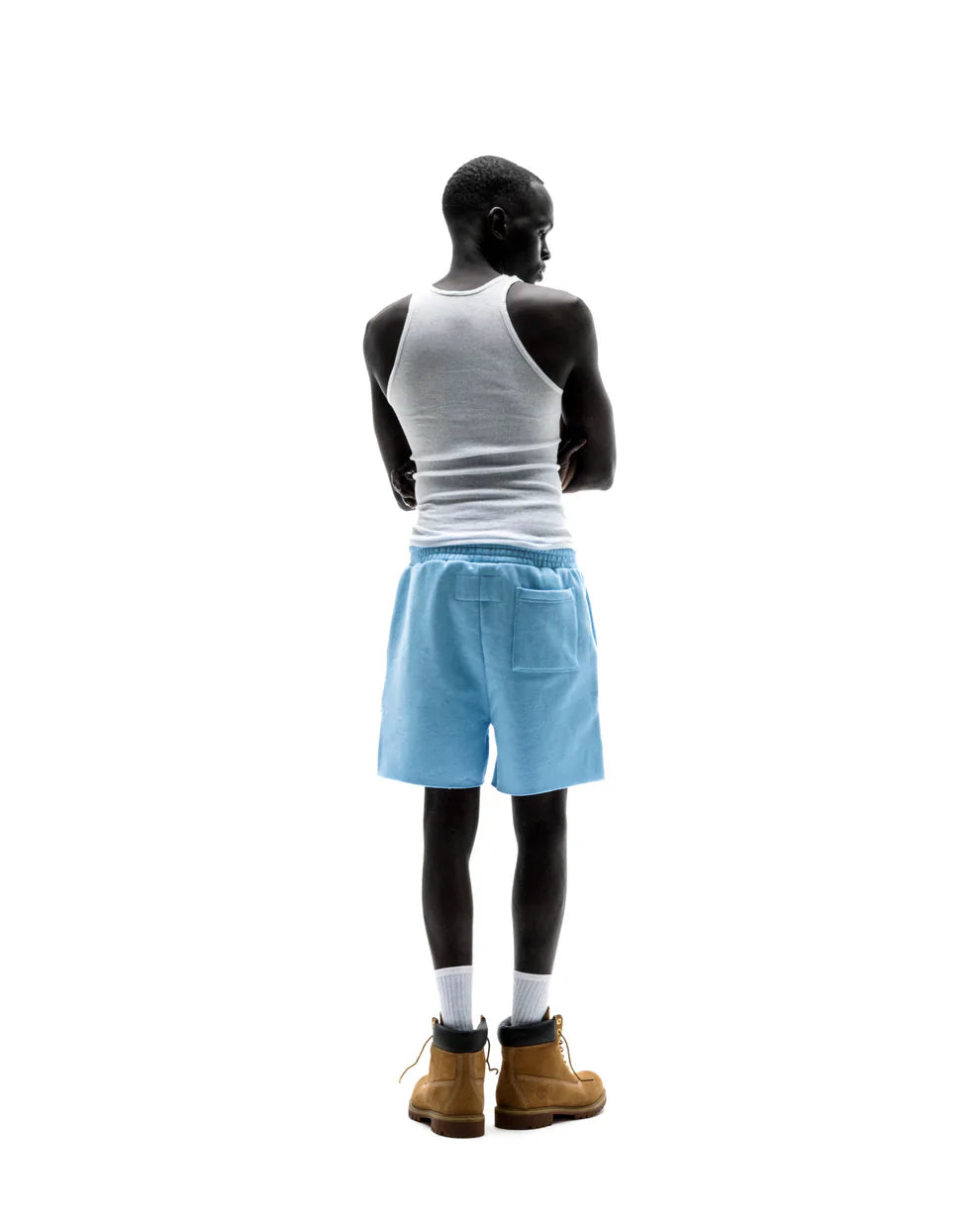 Sp5der Sky Blue OG Web Sweat Shorts