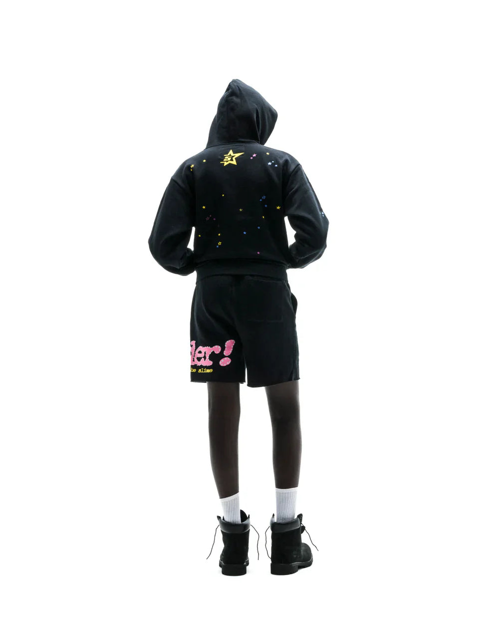 Sp5der Black Punk V2 Zip Hoodie