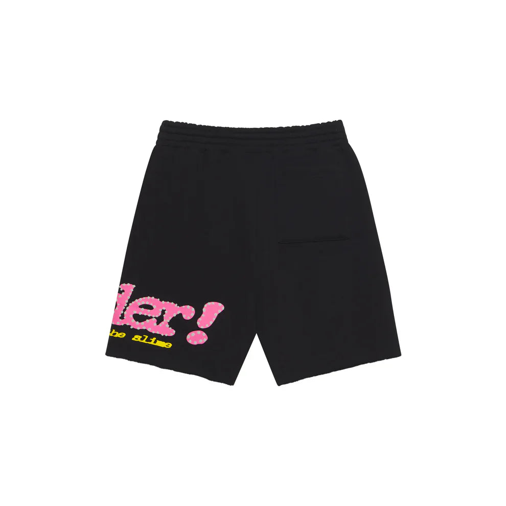 Sp5der Black Punk V2 Sweat Shorts