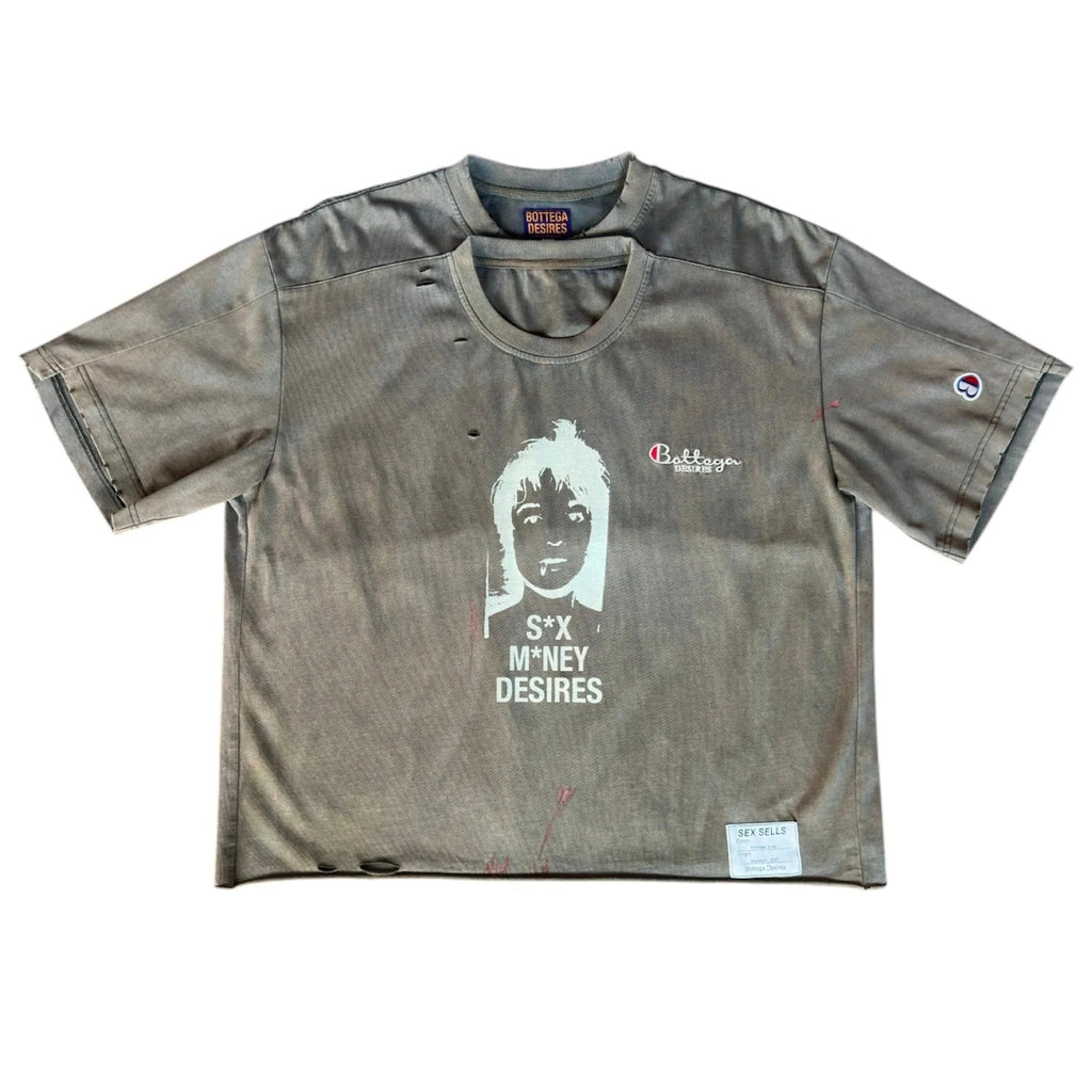 Bottega Desires Washed Grey Sex Sells T-Shirt