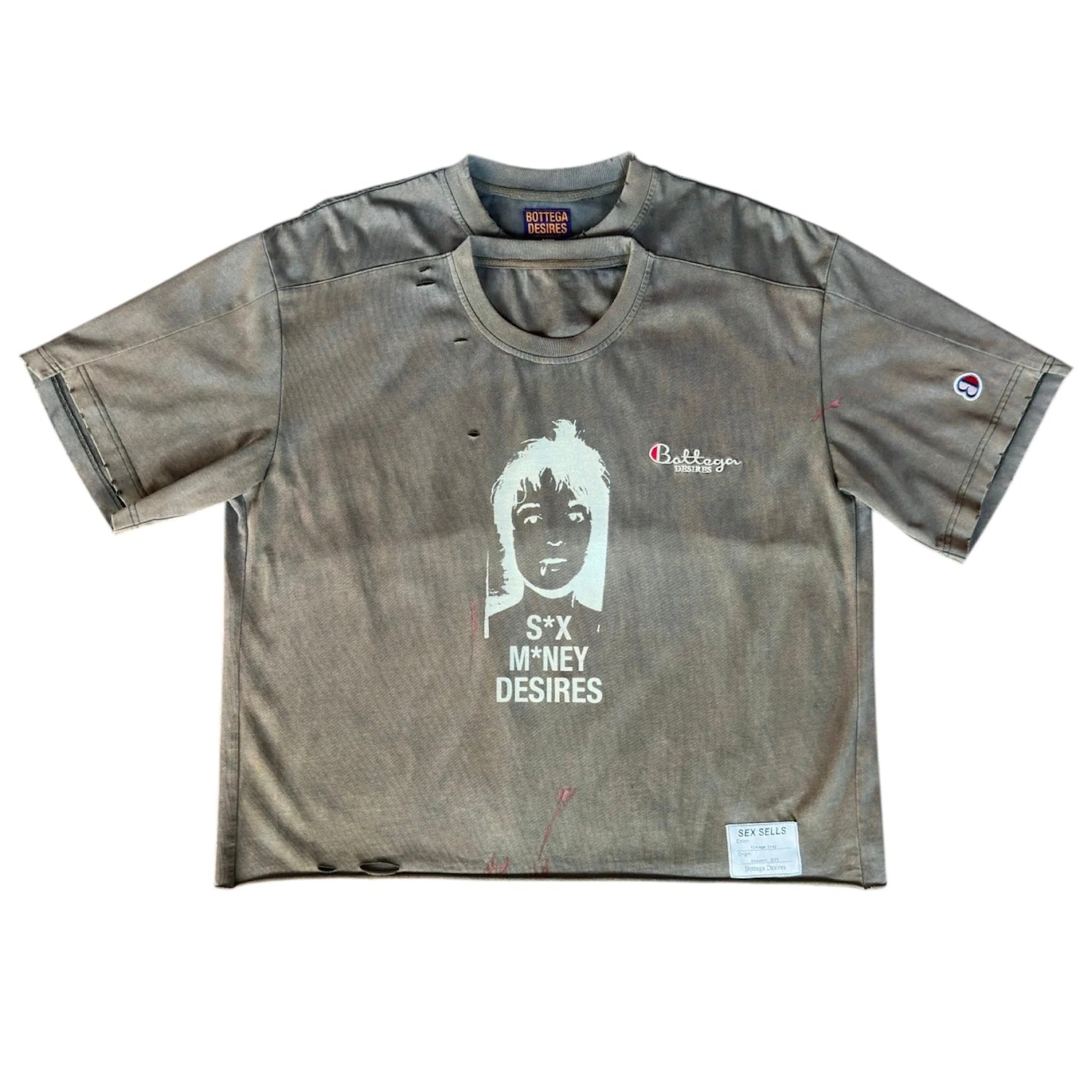 Bottega Desires Washed Grey Sex Sells T-Shirt