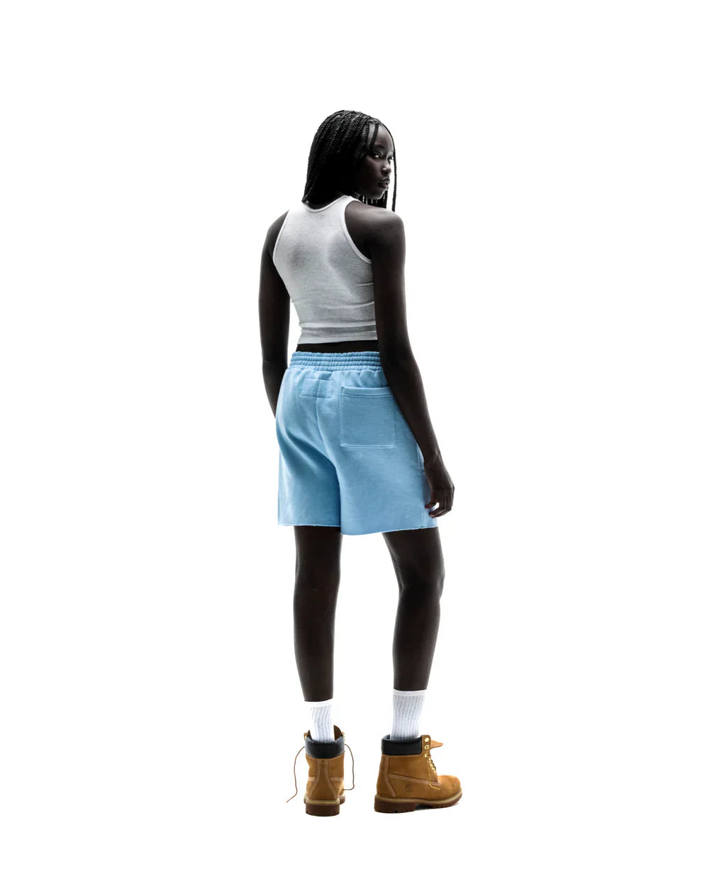 Sp5der Sky Blue OG Web Sweat Shorts