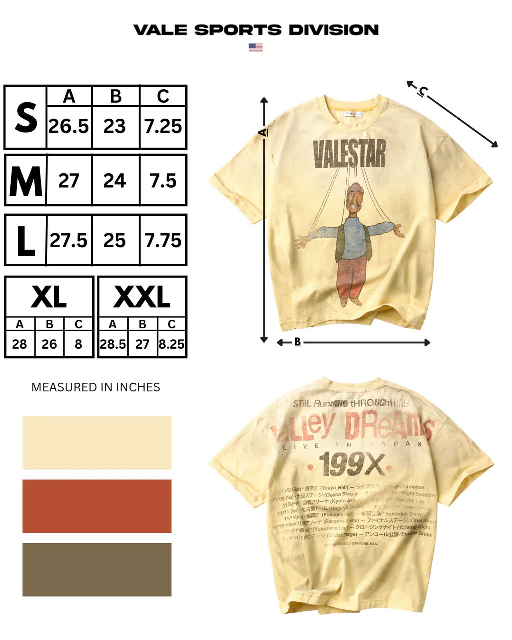 Vale Yellow Valestar T-Shirt