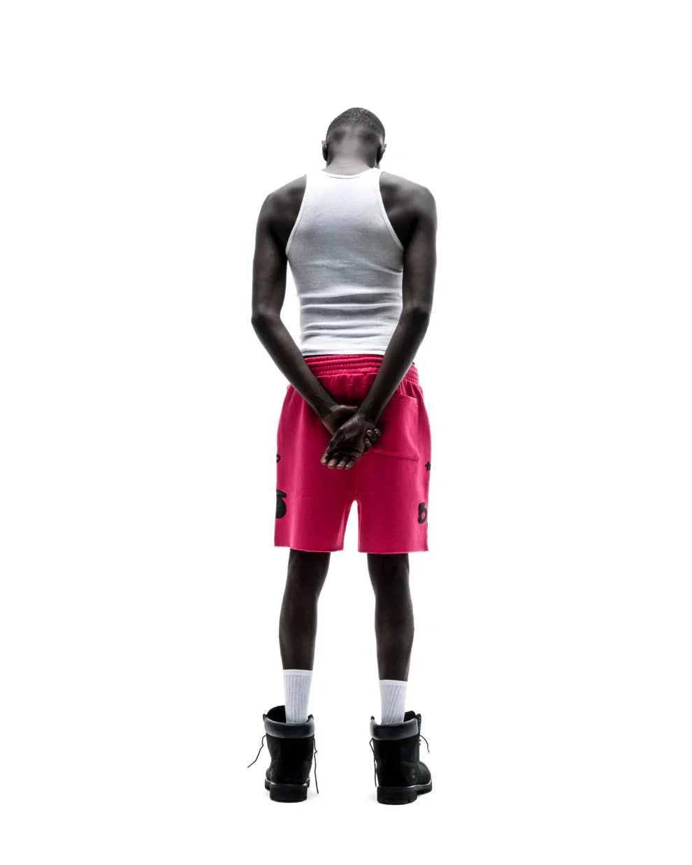 Sp5der Pink Black Beluga Sweat Shorts