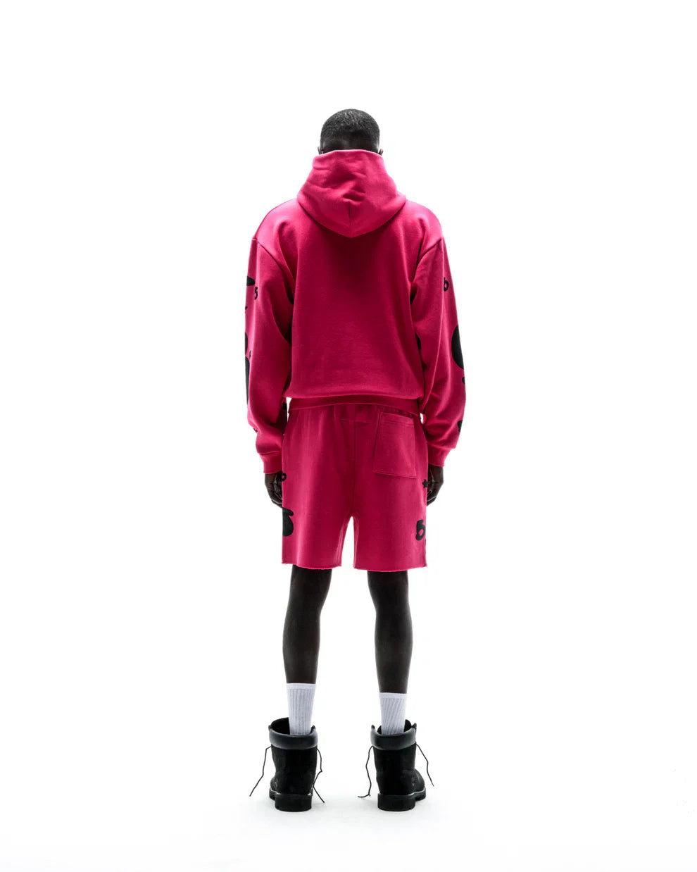 Sp5der Pink Black Beluga Zip Hoodie