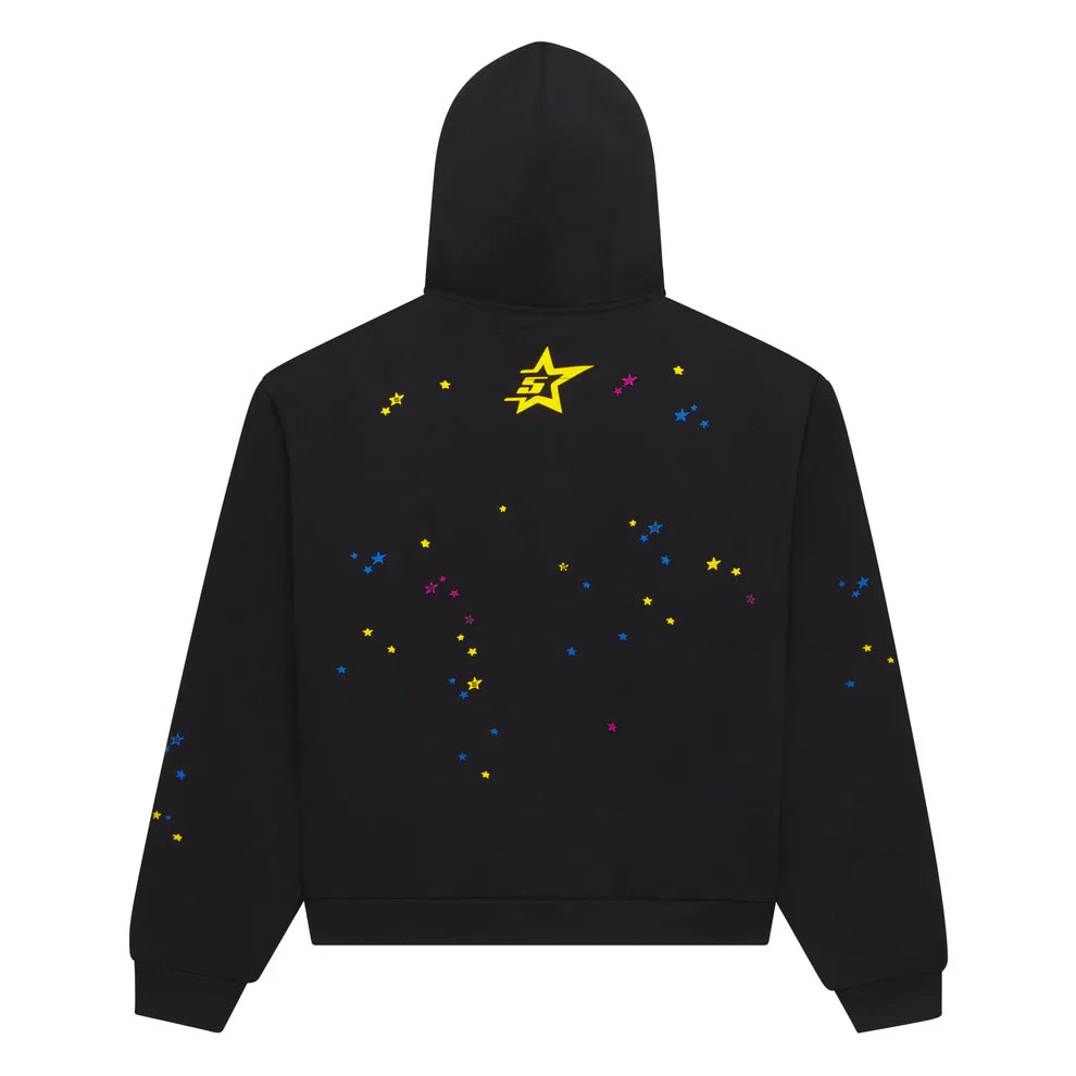 Sp5der Black Punk V2 Zip Hoodie