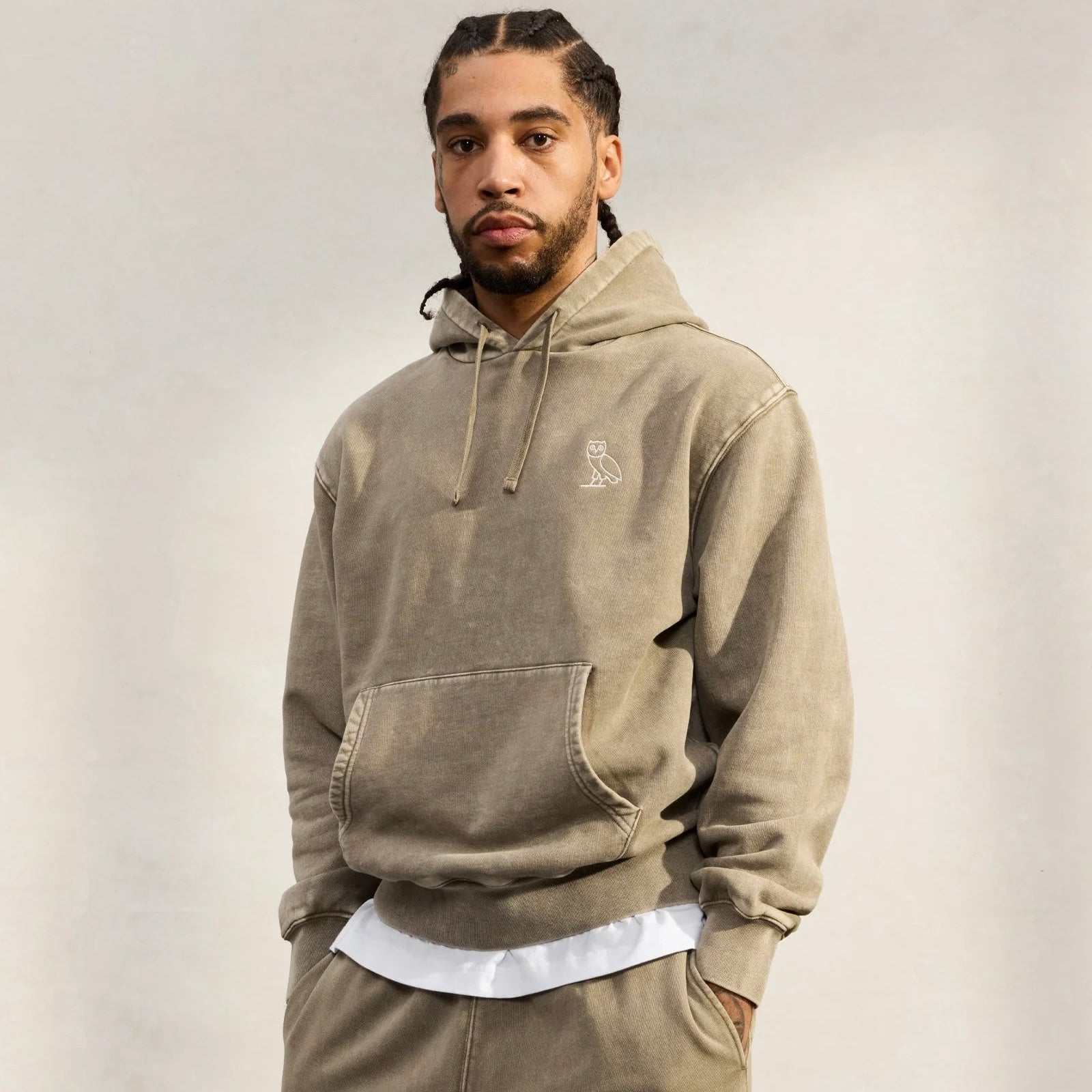 OVO Washed Brown Hoodie