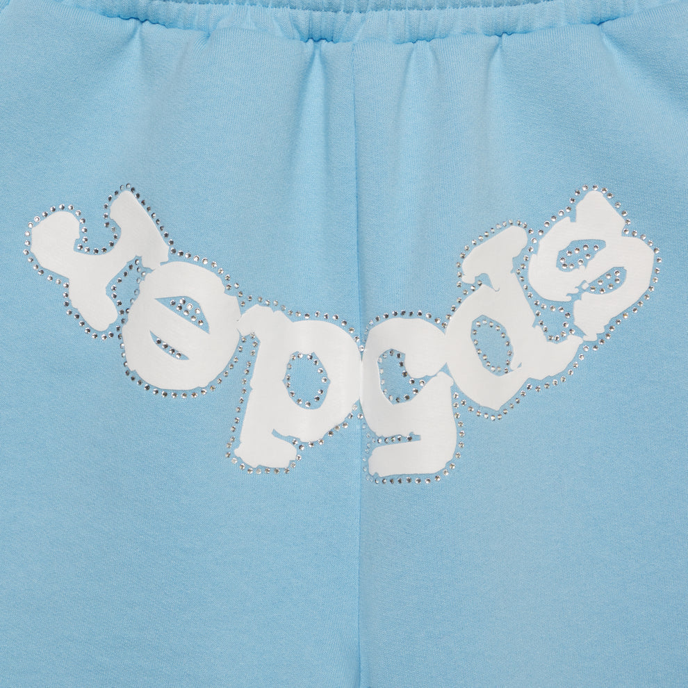 Sp5der Sky Blue OG Web Sweat Shorts