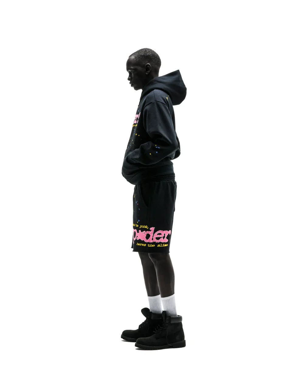 Sp5der Black Punk V2 Zip Hoodie