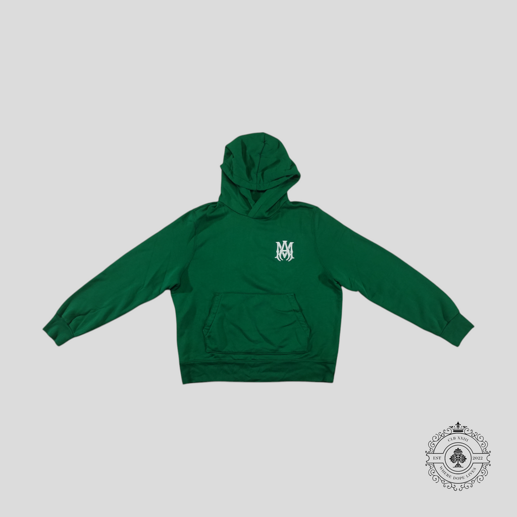 Amiri Embroidered MA Logo Hoodie in Green