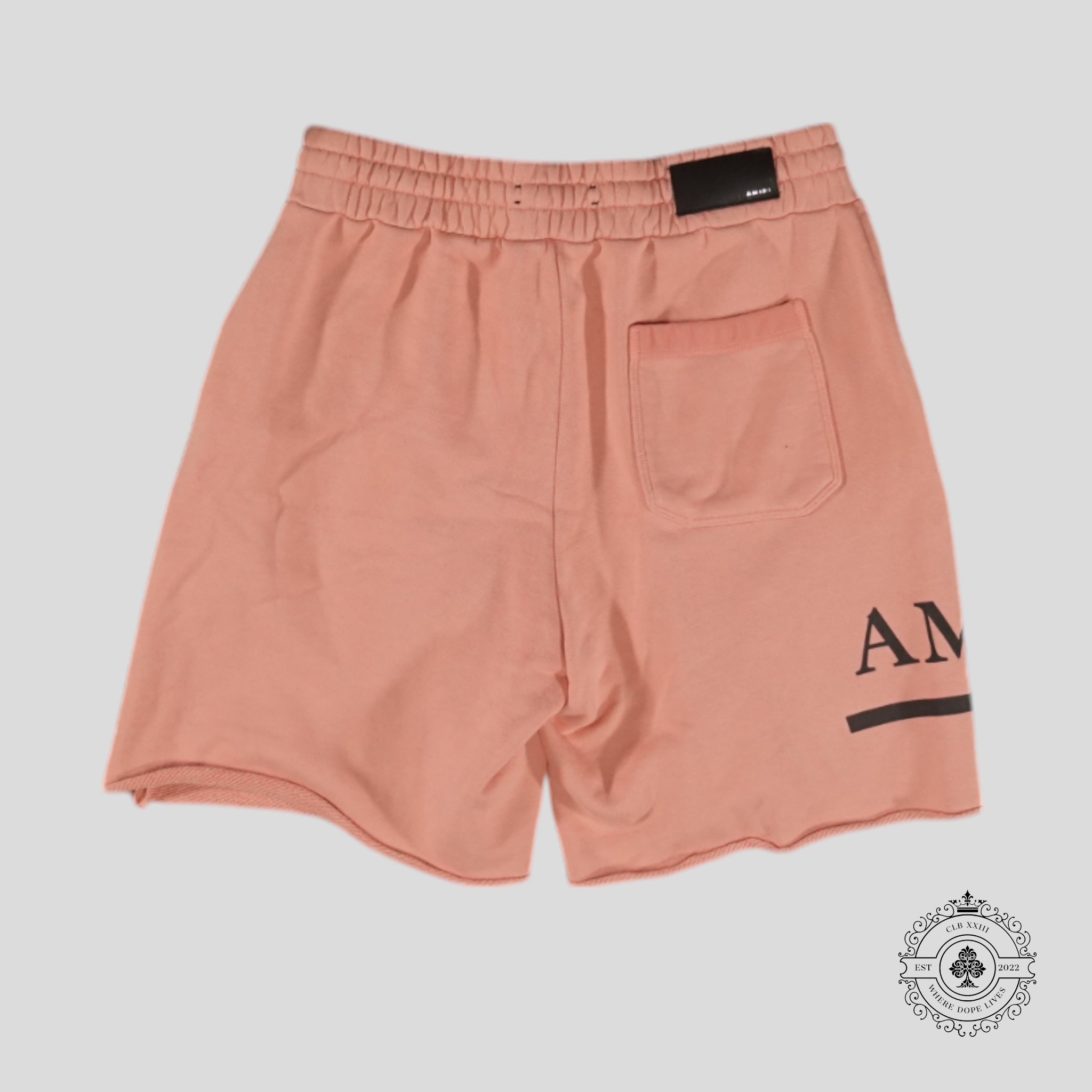 Amiri MA Bar Sweatshorts in Peach Pink