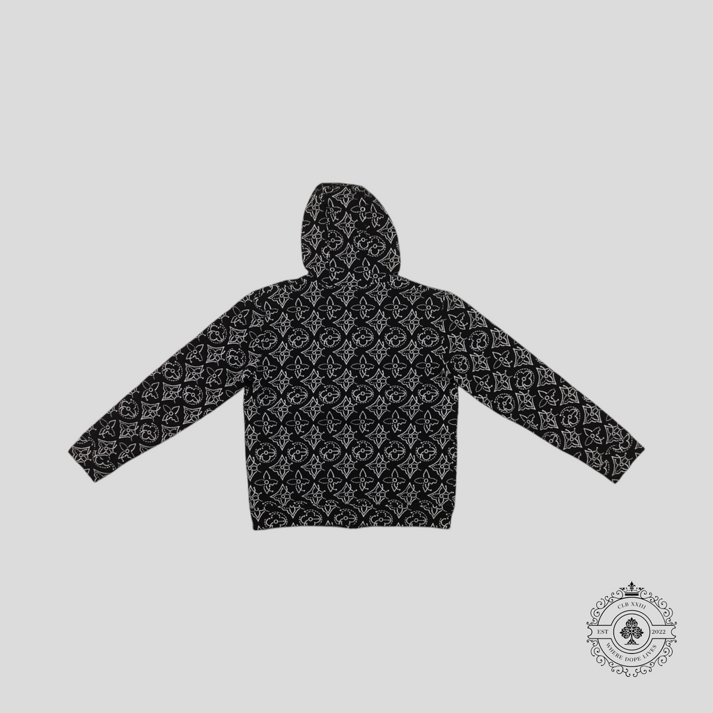 Louis Vuitton X NBA Strategic Flowers Quilted Zip Up Hoodie in Black
