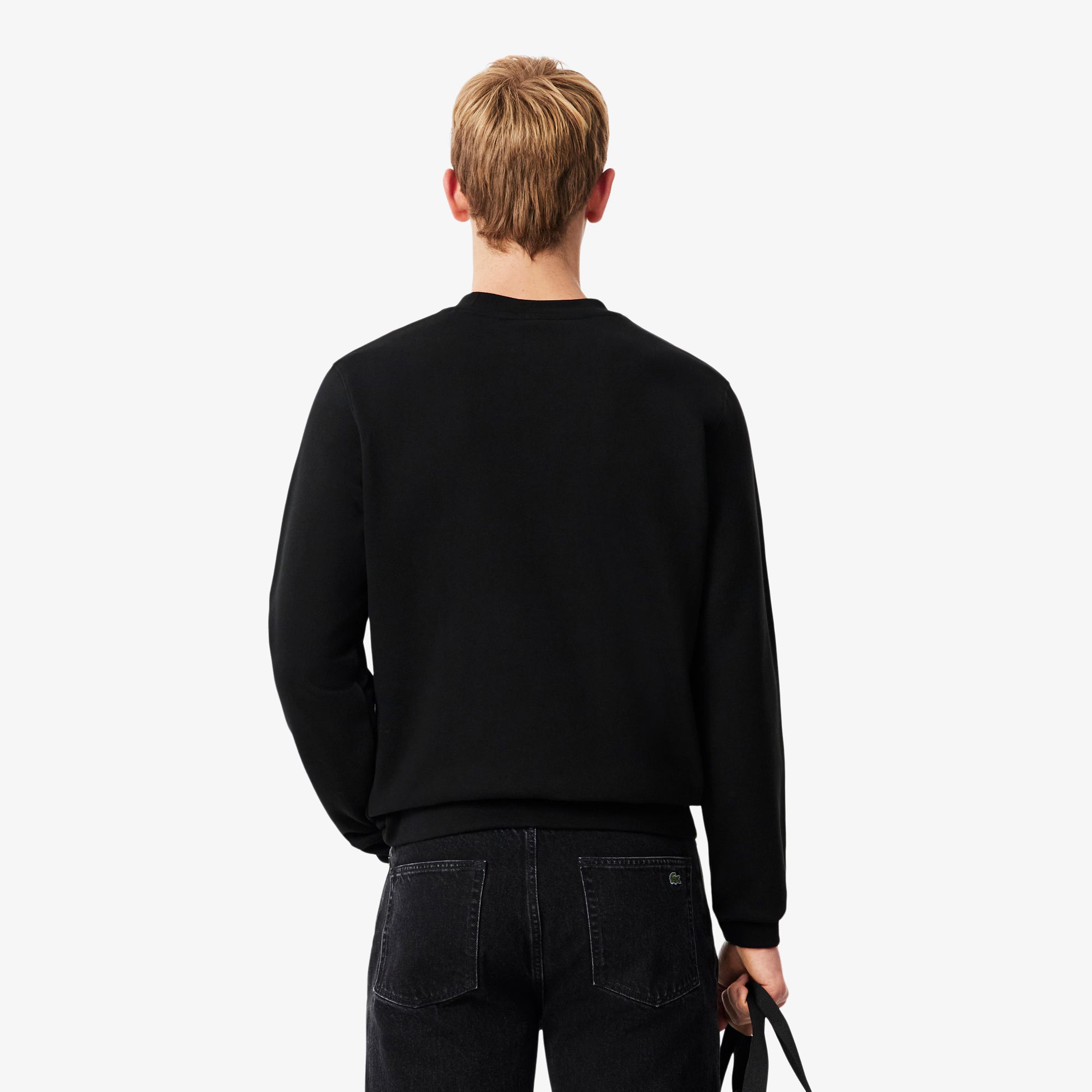 Lacoste Printed Crewneck Sweatshirt - Black
